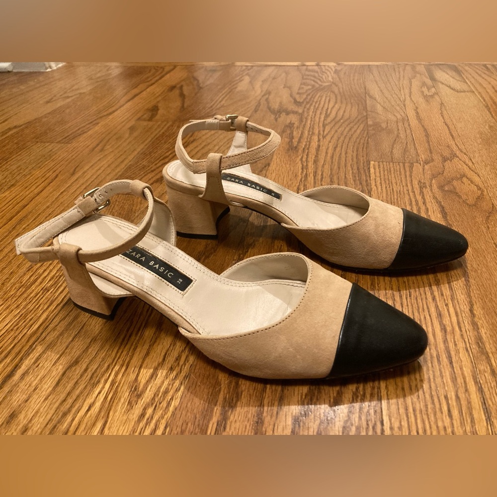 Zara leather/suede heels, size 38